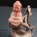 Buddha Backflow Incense Burner Ceramic Tower Bullet Incense Base Censer for Home Office Teahouse Use Home Decor