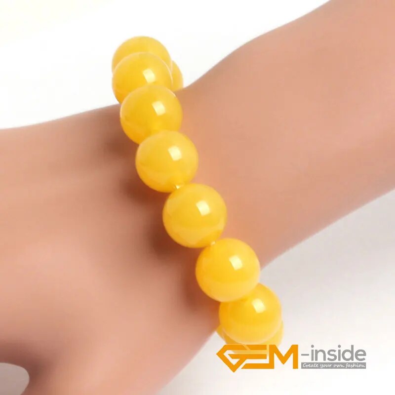Yellow Agat e Bracelet Natural stone Bracelet DIY Jewelry Bracelet One Of The Seven Treasures Of Buddhism Gift