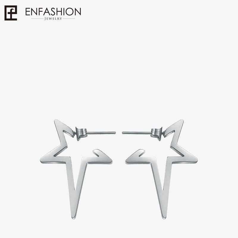 Enfashion Star Earrings Punk Stud Earring Rose Gold Color Earings Stainless Steel Earrings For Women Jewelry Wholesale