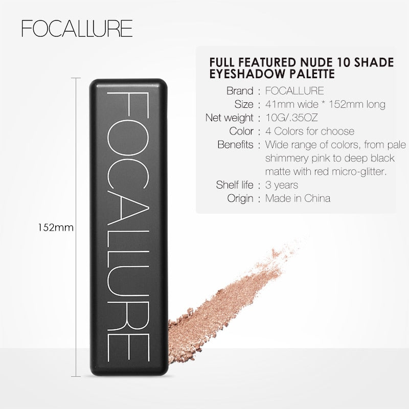 Focallure Eye Shadow for Eyes Makeup Shimmer Matte Eyeshadow Earth Color Shade Palette Cosmetic Makeup Nude Eye Shadow