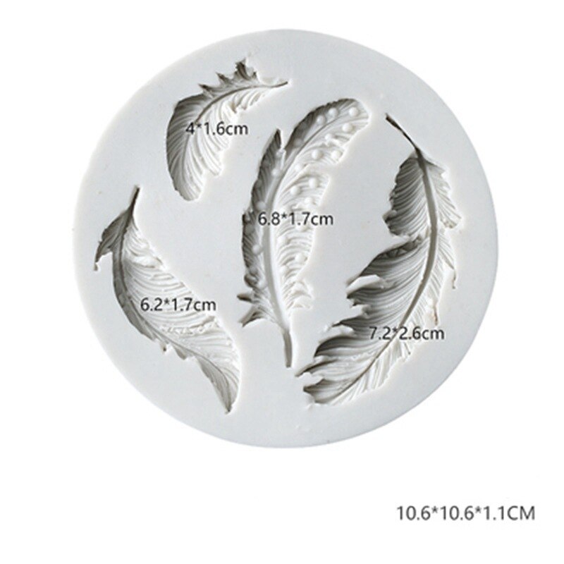 Feather Sugar Buttons Silicone Mold Fondant Mold Cake Decorating Tools Chocolate Gumpaste Mold K136