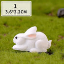 1 Pcs 12 Style Cute Rabbit Easter Decoration Miniature Hare Animal Figurine Resin Craft Mini Bunny Garden Ornament