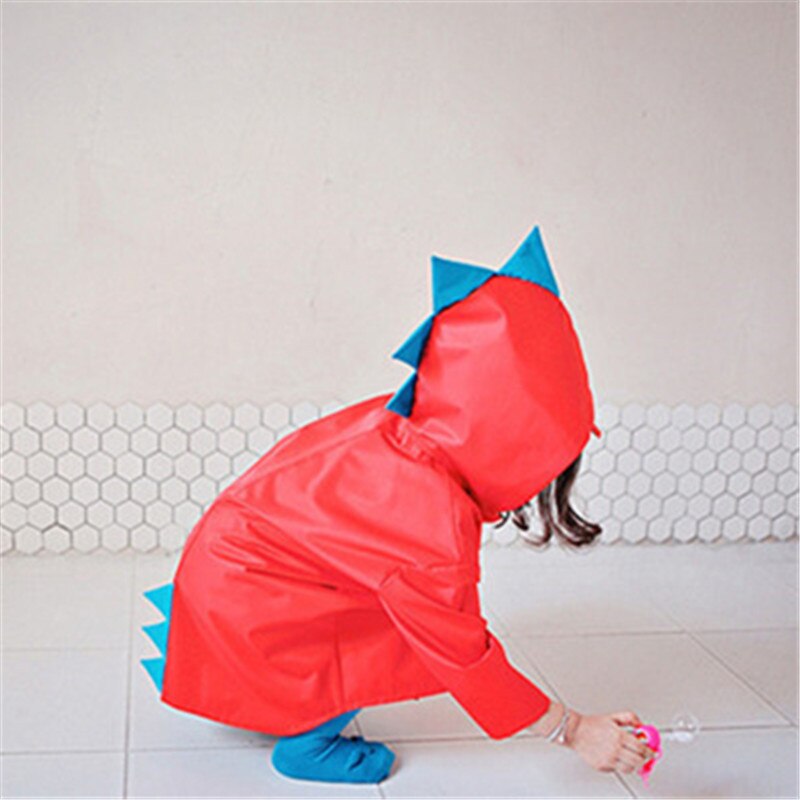 VILEAD Cute Dinosaur Polyester Baby Raincoat Outdoor Waterproof Rain Coat Children Impermeable Poncho Boy Girl Rain Jacket Gift