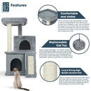 Domestic Delivery Cat House Luxury Cat Jumping Toy with Ladder Scratching Wood Climbing Tree Toys Cat Furniture