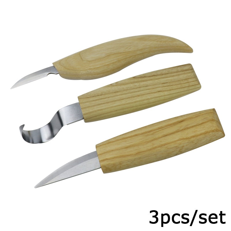 Woodworking Wood Carving Kit Set Hand Carving Chisel Knife Sharp-edged DIY Wood Gouge Chisel Carpenter Tools