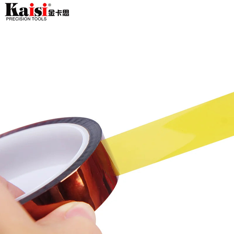 Kaisi 1PCS 33m Heat Resistant Polyimide Tape High Temperature Adhesive Insulation Tape for  BGA Electronic Repair PCB SMT