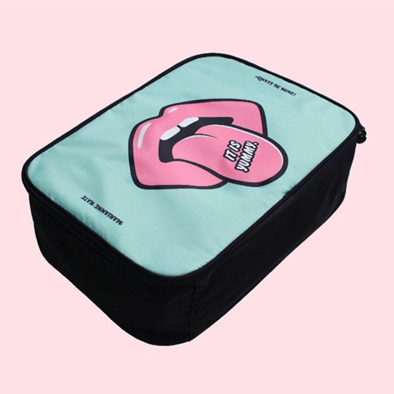 RUPUTIN Travel Cartoon Cosmetic Bag Large Capacity Makeup Cases Portable Bathroom Storage Organizer Bags Waterproof Make Up Bag