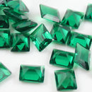 CSJ Created Emerald Loose Gemstone Emerald Cut Nano Emerald For Silver Mounting Rings Diy Jewelry  Fine Cutting