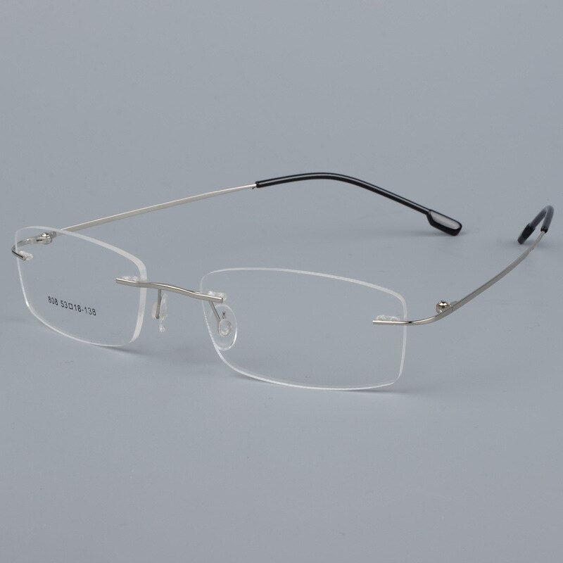 BCLEAR Titanium Alloy Rimless Glasses Frame Men Ultralight Prescription Myopia Optical Eyeglasses Male Frameless Eyewear 6 color