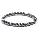 AAA Natural Black Shine Terahertz Round Beads Stone Beads Bracelet Women 6/8/10mm Men Jewelry Health Gemstone Gift