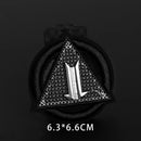 Black Handmade 3D Bee Wolf Embroidered Patches An Crown Number Metal Leather Sew on Applique for Jacket Jean Backpack Badges