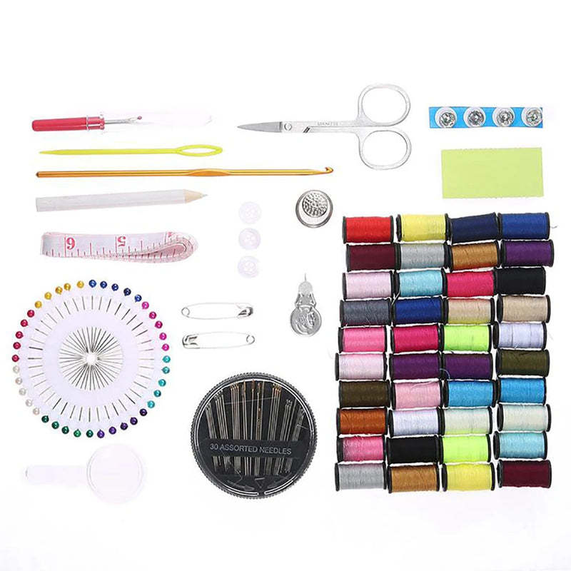 128pcs DIY Knitting Sewing Box Portable Travel Sewing tool set Needle Thread Stitching Embroidery Craft Sewing Kits Organizer