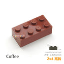 10pcs/lot DIY Blocks Building Bricks Thick 2X4 Educational Assemblage Construction Toys for Children Size Compatible With Brand