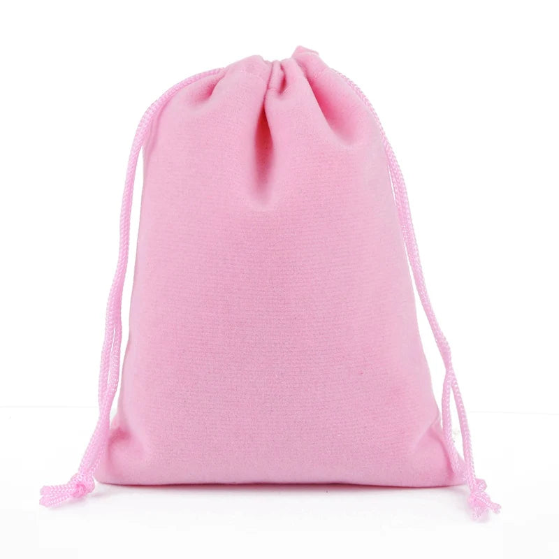 100Pcs/lot 5*7cm Velvet Drawstring Pouch Bag with Jewelry Bag Christmas Wedding Gift Bags & Pouches With Velvet bags wholesale