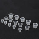 100pc S/M/L Plastic Disposable Microblading Tattoo Ink Cups Permanent Makeup Pigment Clear Holder Container Cap Tattoo Accessory