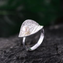 Lotus Fun Real 925 Sterling Silver Natural Pearl Handmade Designer Fine Jewelry Creative Open Ring Leaf Rings for Women Bijoux