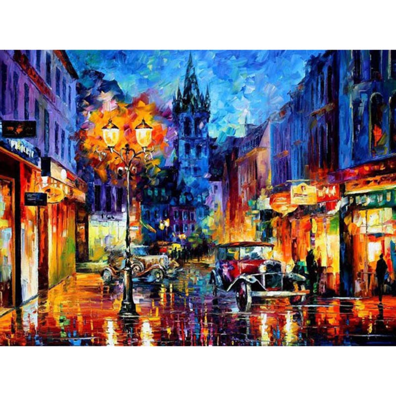 HOMFUN Full Square/Round Drill 5D DIY Diamond Painting "Oil painting landscape" 3D Embroidery Cross Stitch 5D Home Decor Gift