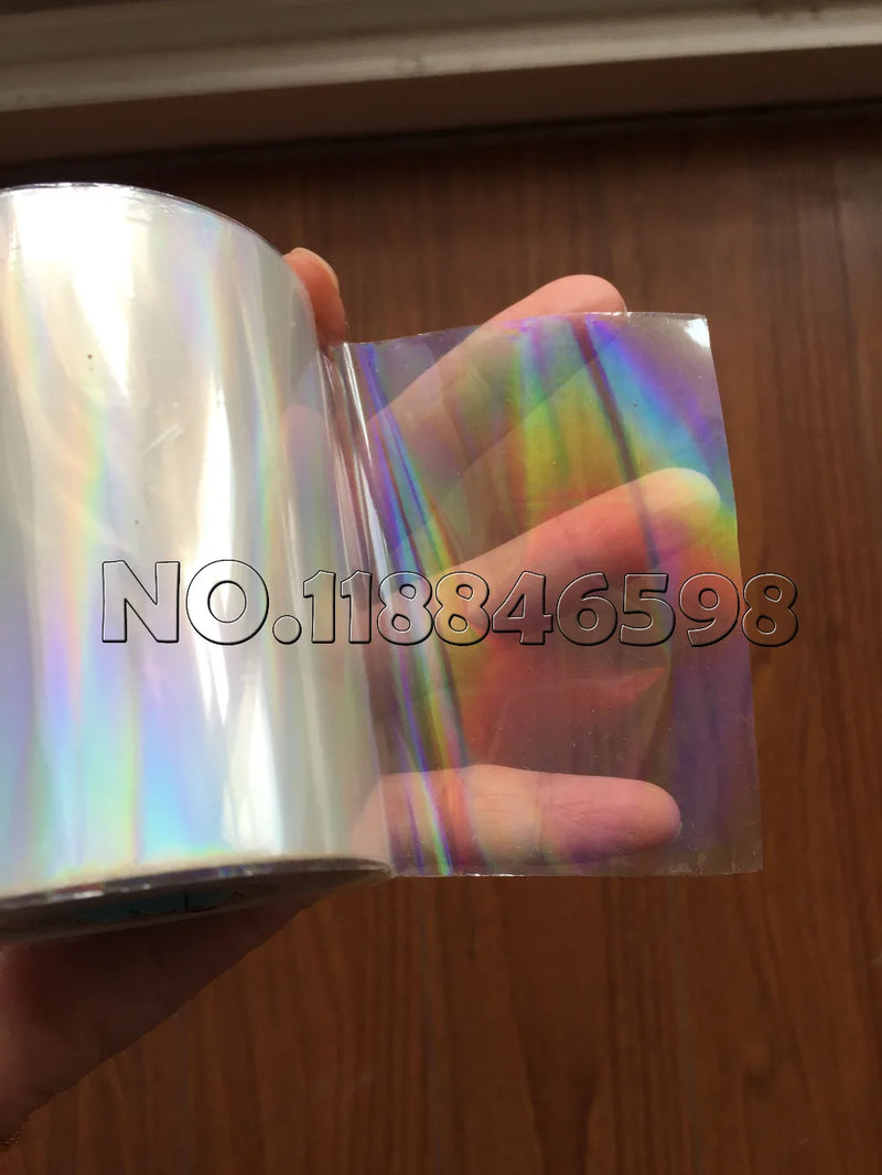 Holographic Plain Transparent Hot Stamping Foil On Paper or Plastic 8cm x 120m/Lot DIY Package Box