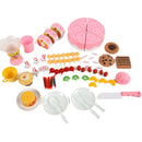 75Pcs DIY Pretend Play Fruit Cutting Birthday Cake Cream Tea Set Kitchen Food Toys Early Education Girls Children Cookware