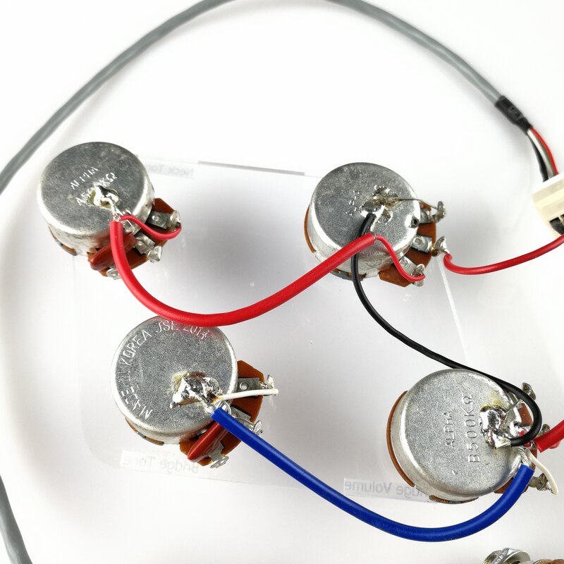 1 Set LP Electric Guitar Pickup Wiring Harness For EPI SG LP Dot ( 1 Toggle Switch + 4 Pots + Jack )