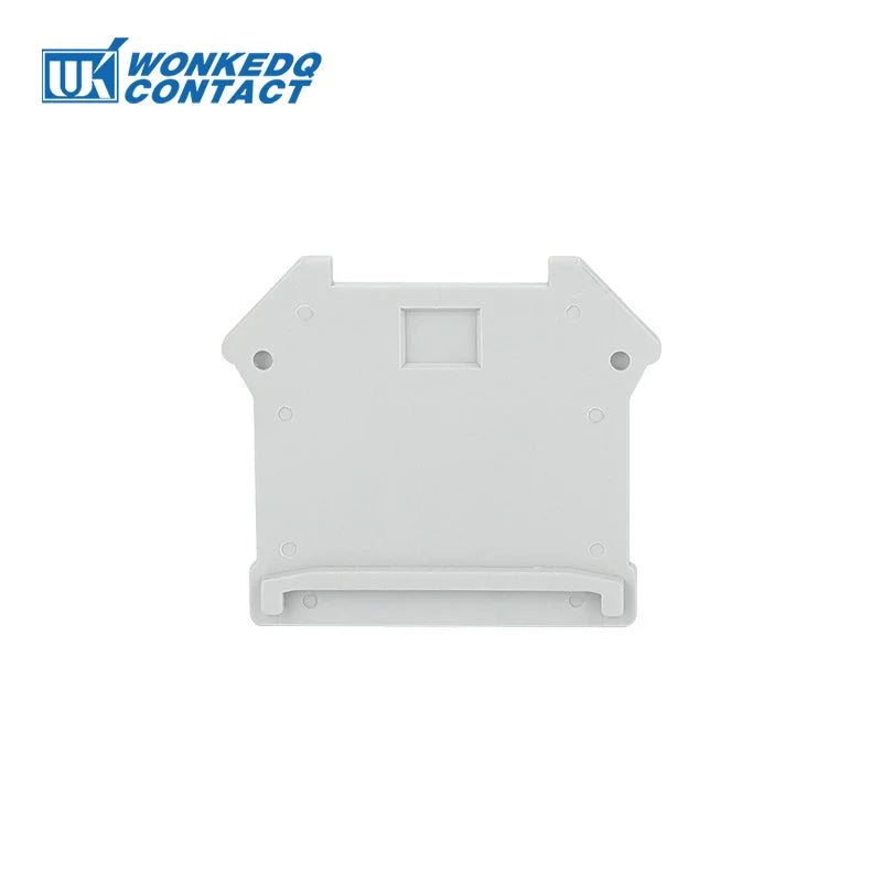 100Pcs D-UK4/10 End Plate For UK 3N/5N/6N/10N/25 UIK16 Connector UK 4/10 Din Rail Terminal Block Protection Contact End Cover