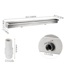 SucceBuy Waterfall Pool Fountain Stainless Steel Pipe Connector Spillway Garden Outdoor Pond Rectangular Swimming Pool Fountain