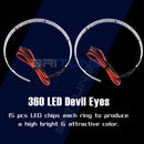 Bi-xenon HID Projector Lens with LED Devil Eyes Super 2.5 inch Honeycomb Lens H4 H7 Headlight Tuning Car Accessories Styling Kit