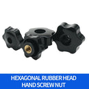 M4 M5 M6 M8 M10 M12 Plum PP Hand Tighten Nuts Handle Thread Star Mechanical Black Thumb Nuts Clamping Knob Manual Nuts