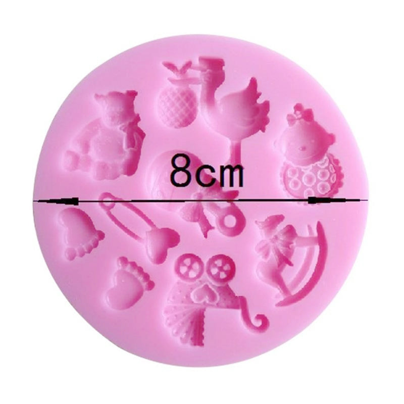 Baby, Car, Bear, Silicone Fondant Chocolate Molds  DIY Cake Resin Mold For Baking Pastry Cup Cake Decorating Kitchen Tools