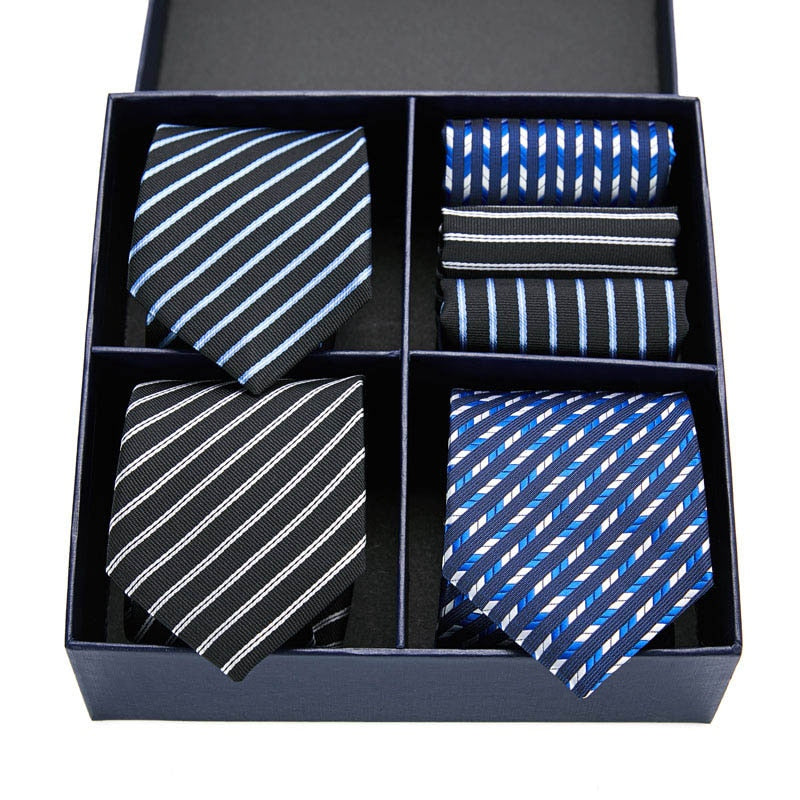 Gift box packing Silk Ties For Men Novelty Hanky  Set 3 Styles  Men&