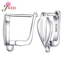 Hollow Design 925 Sterling Silver Ear Hooks Clasps Jewelry Findings Earrings For Women Geometric DIY Earwire Accessories