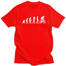 Funny Mountain Biking Evolution Top T Shirt Men Pure Cotton T-Shirt Father's Day Mtb Bike Cyclist Tee Clothing Camisas Biker