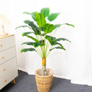 100cm 24Heads Artificial Banana Tree Large Tropical Plants Fake Palm Leafs Plastic Monstera Leaves Musa Tree for Autumn Decor