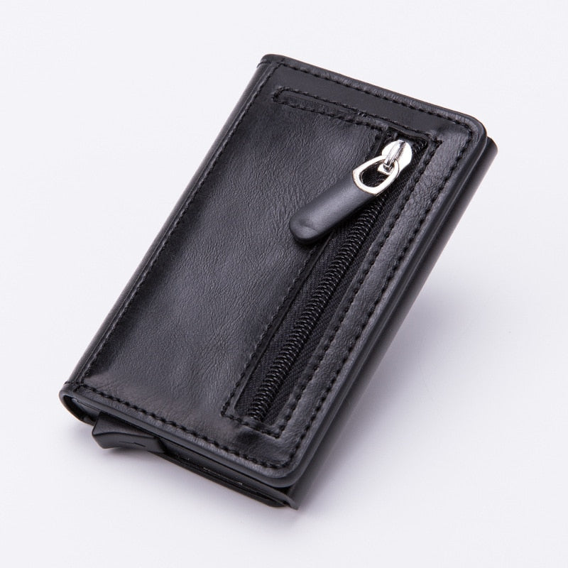 DIENQI Rfid Card Holder Men Wallets Mini Purse Money Bag Slim Thin Smart Wallet Male Leather Purse Small Vallet Portfel New 2020