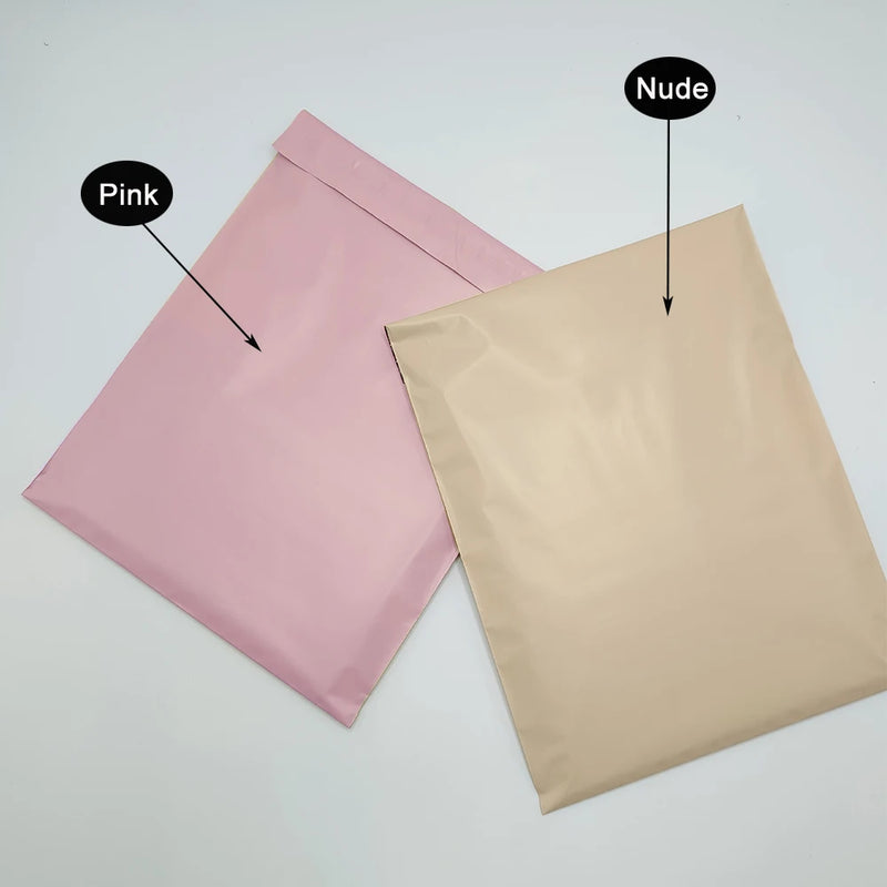 10pcs Light Pink Poly Mailer Self Adhesive Post Mailing Package Mailer Glue Seal Postal Bag Gift Bags Courier Storage Bags