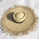 2022 Natural Raffia Straw Hat Summer Hat Women Large Wide Brim Sun Protection Sun Hats Lady Gilrs Holiday Panama Beach Hat