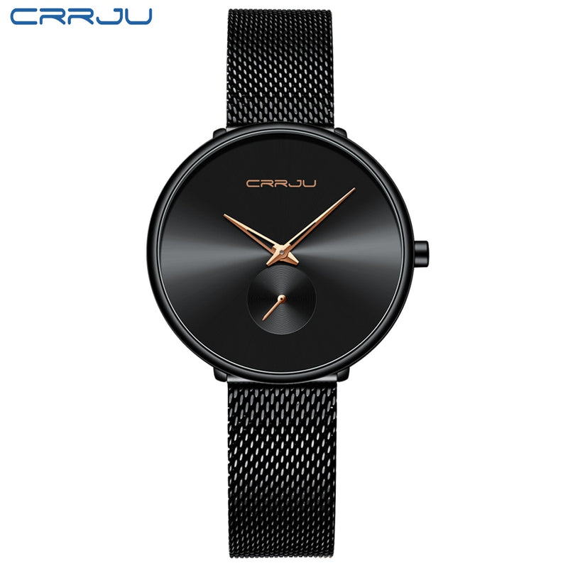 watch for women CRRJU Luxury Stylish Silm Watch Ladies Dress Wristwatch Minimalist Waterproof Quartz Cool Watches reloj mujer