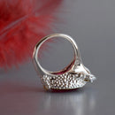 DreamCarnival1989 New Design Feminine Zircon Ring for Women Cap Look Big Red Stone Cute Duck Wedding Engagement Jewelry WA11737