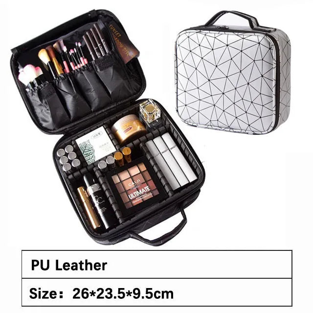 Female Professional Makeup Organizer Travel Beauty Cosmetic Case For Make Up Bag Bolso Mujer Storage Box Nail Tool Suitcase