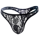 Hollow Out Lace Men Sexy Transparent Thong Underwear See Through Sissy Personalized Jockstrap Man Underpant Erotic Pouch