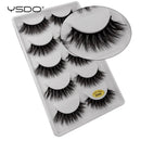 YSDO 5 pairs eyelashes mink strip lashes dramatic eyelashes natural 3d mink eyelashes makeup false eyelashes cilios maquiagem