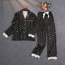 Lisacmvpnel-Pijama de dos piezas para mujer, traje de seda de hielo, ropa de vestir fina de satén, estampado de encaje, Verano