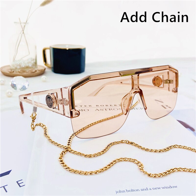 2021 New Fashion Oversized Square Sunglasses Men Retro Gradient Trendy Driving Brand Design Sun Glasses Wholesale Dropship UV400