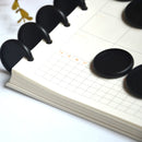 12pcs 18/24/28/32/38mm Plastic Binding Disc Black Plastic Ring Buckle Disc Buckle Mushroom Hole Button Loose-leaf Notebook Round