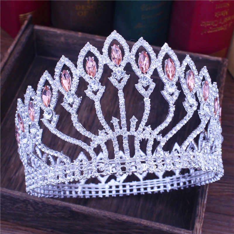 Crystal Queen Wedding Tiara Crown Bridal Pageant Hair Ornaments Baroque Diadem Headpiece Women Bride Head Jewelry Accessories