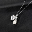 PAG&MAG Luxury Feashwater Pearls Pendant Necklace Sterling Silver 925 Necklace For Women Sea Shell Fine Jewelry FN-0320