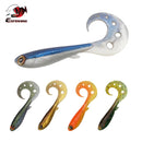 ESFISHING Plastics Lures Soft Bait Curly Swimmer 100mm 6g 6pcs Jigging Pesca Fishing Baits Pike Bass Grub Tail Shad