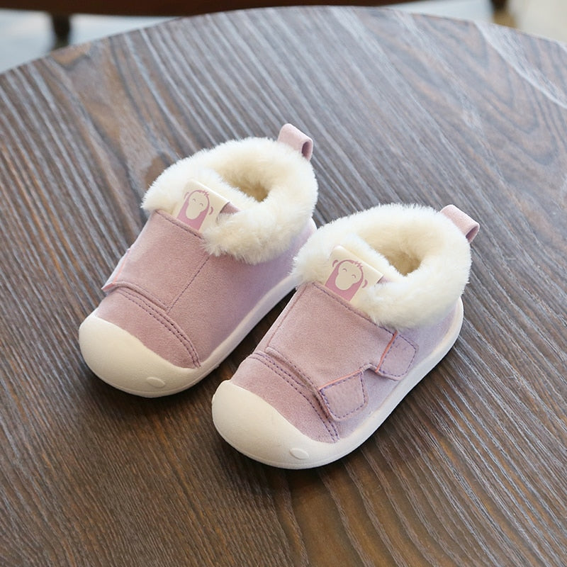 Winter Infant Toddler Boots Warm Plush Baby Girls Boys Snow Boots Outdoor Soft Bottom Non-Slip Child Kids Boots Shoes