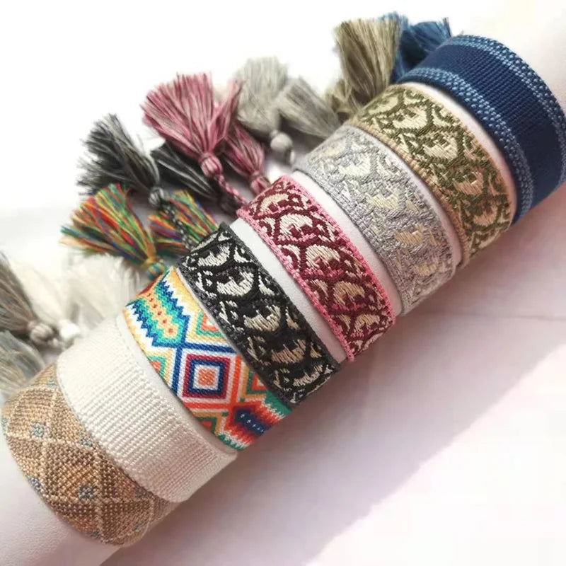Plain Woven Bracelets Candy Color Stacking Jewelry Summer Vibes