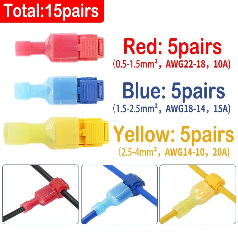 Quick Electrical Cable Connectors Snap Splice Lock Wire Terminal Crimp Wire Connector Waterproof Electric Connector